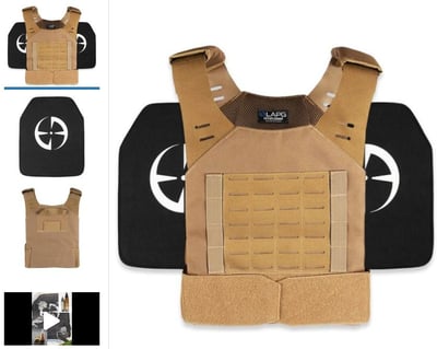 LA Police Gear JTE Plate Carrier + 2 Level IV Plates Kit - Various Colors Available - $224.99 w/code "DELP10" ($4.99 S/H over $125)