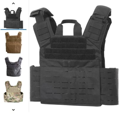 LA Police Gear Atlas MOLLE Plate Carrier (Gray) - $44.99 ($4.99 S/H over $125)
