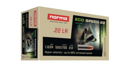 NORMA Ecospeed 22LR 25 Grain Leadfree Rimfire, 5,000 Rounds - $299 