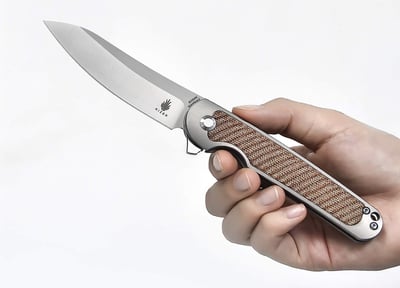 Kizer Pocket Knife S35VN Blade Titanium and Micarta Handle Folding Knife with Clip,Clutch - $82.5 (Free S/H over $25)