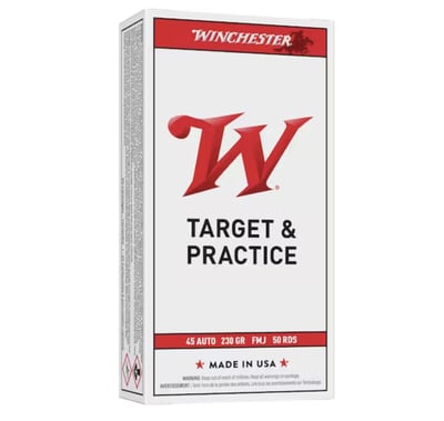 Winchester Target & Practice Ammunition 45 ACP 230 Grain Full Metal Jacket 500Rnd - $239.99