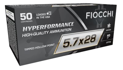 Fiocchi 5.7x28mm 40gr Tipped Hollow Point 50/Box - $26.99 (Free S/H over $99)