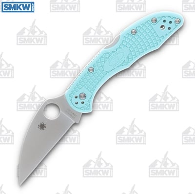 Spyderco Delica Wharncliffe Folding Knife Teal - $68.60 (Free S/H over $75, excl. ammo)