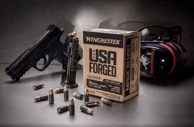 Winchester USA Forged 9mm 115 Grain Full Metal Jacket Steel Case 50 Rnd - $14.47 