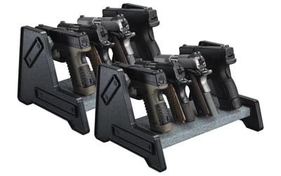 Mind and Action Deluxe Handgun Rack Stand,Pistol Display Holder for Gun Safe and Gun Cabinet(2 Pack-4 Gun Holders) - $59.99 (Free S/H over $25)