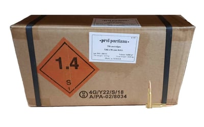 PPU 7.62x54R 182gr FMJ Rifle Ammo 750 Rounds - $599.97  (Free S/H over $49)