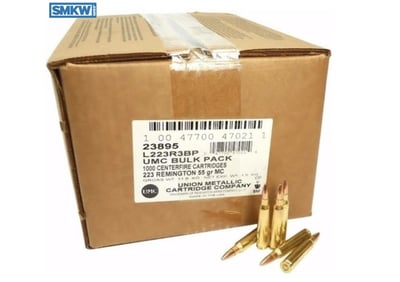 Remington UMC Bulk Pack 223 Rem 55 Grain FMJ 1000 Rounds - $469.99
