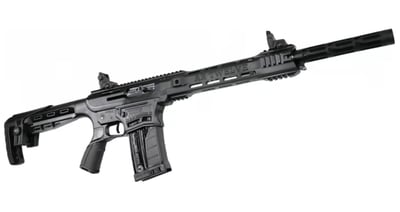 AR-12 Semi Auto, AR-15 Style 12GA Shotgun by Panzer Arms of Turkey, New G4 Model With Factory Upgrades and Choke Tubes, 3" Chambers, 2- Mags - Black - $329.99 