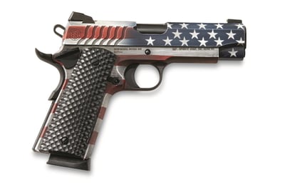 GForce Arms Balistik Defense ADAM 1911 9mm 4.4" Barrel USA Flag 9+1 Rounds - $498.74