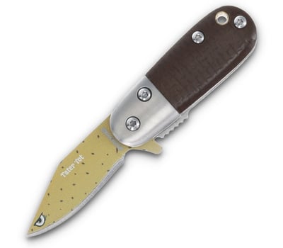 Rough Ryder Tater Tot Assisted Open Brown Micarta - $10.51 (Free S/H over $75, excl. ammo)