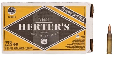 Herter's Target .223 Remington 55 Grain 150 Rounds FMJ - $74.99 (Free Shipping over $50)