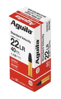 Aguila Super Extra 22 LR 40 Grain Standard Velocity Rimfire Ammo - 50 Rounds - $3.99 (Free Shipping over $50)