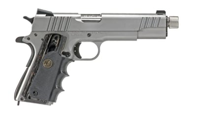 BCA-1911 Government SS Handgun .45 ACP 70 Series 5" 416R Stainless Steel Threaded Barrel Blow Back Gas System 1:16 LH Twist 2-8 Round Mags - $995.99