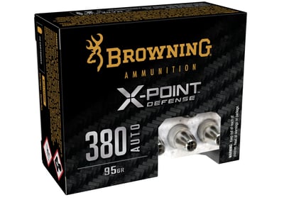 Browning X-Point Personal Defense .380 ACP 95 Grain 95 Grain 20 Rounds - $19.99 (Free S/H over $50)