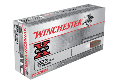 Winchester Super-X Rifle Ammo 223 Rem 55 Grain 20 Rounds - $17.98 (Free S/H over $50)