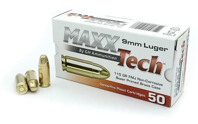 Maxxtech 9mm 115 Grain FMJ 1000Rnd - $234.99 