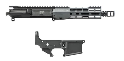 AR15 Complete Upper w/ 8" 5.56 Pistol Length QPQ Barrel & 7.3" ATLAS S-ONE - Sniper Grey Cerakote w/ FREE Stripped Lower Receiver - $359.98  (Free Shipping over $100)