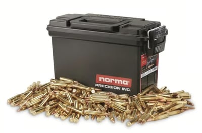 Norma Range & Training 5.56x45mm NATO, M193 FMJ, 55 Grain, 250 Rounds with Ammo Can - $145.34 + Free Shipping