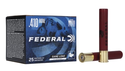Federal Ammo Game Load Upland Hi-Brass 410 Gauge 4 Shot 25 Round - $18.99