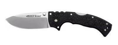 Cold Steel 4-Max Scout Folding Knife 4" Drop Point AUS-10A Stonewashed Blade Griv-Ex Handle Black - $49.99 (61% off)