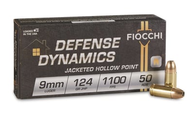 Fiocchi 9mm 124 Grain JHP 50 round box - $18.49 (Free S/H over $175)