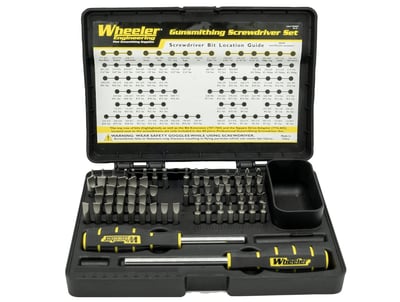 Wheeler 72-Piece Screwdriver Set w/ 2 Screwdriver Handles, Bits, and Storage Case for Gunsmithing - $39.99 (Free S/H over $25)