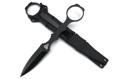 6.7" SOCP Dagger Fixed Blade Kydex Sheath and Pocket Clip, 440C Steel Blade, Black Handle - $23.98 (Free S/H over $25)