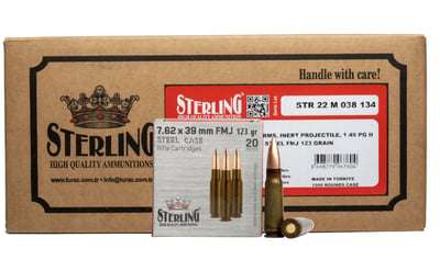 Sterling 7.62×39 123gr Steel case - Box of 20 - Shark Coast Tactical