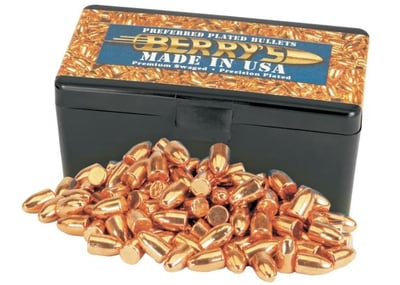 Berry's Preferred Plated Pistol Bullets - 9mm Luger - 124 Grain - RN 1000ct - $83.98 (Free Shipping over $50)