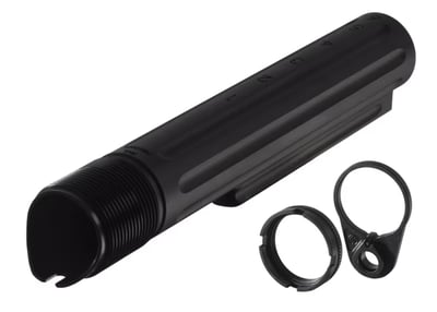 PWS Enhanced Receiver Extension Buffer Tube 6-Position Mil-Spec Diameter AR-15, LR-308 Carbine Aluminum Black - $79.69 (email price)