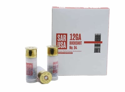 SAR USA 12 Gauge #4 Buck Shot 2.75" 27 Pellet 10Rnd - $4.99 