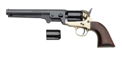 Pietta 1851 Navy Black Powder Revolver 36 Caliber 7.5" Barrel Brass Frame with Spare Cylinder - $292.46