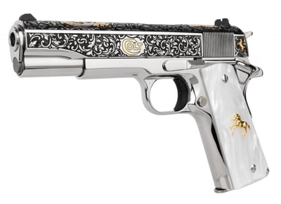 Colt 1911 EL Samuel 38 Super High Polish Stainless Steel Limited - $2995