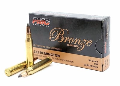 PMC Bronze 223 Rem 55 Grain Pointed Soft Point 800 Rnd - $489.99