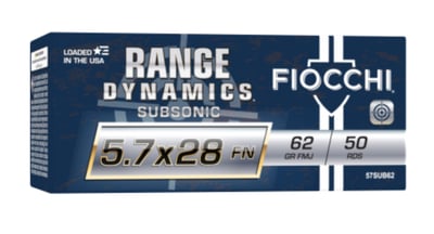 Fiocchi Range Dynamics Subsonic 5.7x28mm 62gr FMJ 50 Rounds - $34.99