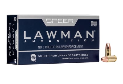Speer Lawman 9mm 115gr TMJ 50 Rounds - $13.99