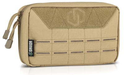 Savior Eq Laser-Cut Style MOLLE Tactical Admin EDC Pouch Military Waist Belt Modular Utility Tools Bag Organizer, FDE Tan - $12.99 (Free S/H over $25)