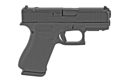 Glock G43X MOS Sub-Compact 9mm 3.41" 10+1 Black nDLC Steel w/Front Serrations Slide Fixed Sights - $429.99 (email price)