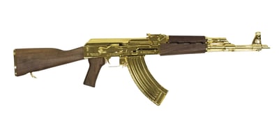 Zastava Arms Usa ZPAPM70 7.62x39mm 16.25" 30+1, 24K Gold Plated Barrel/Rec, Walnut Stock Grip, Gold Mag Included - $4080.99  ($7.99 Shipping On Firearms)