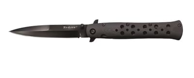 Cold Steel Ti-Lite Folding Knife 4in Black Plain Spear Point - $109.95 (Free S/H over $75, excl. ammo)