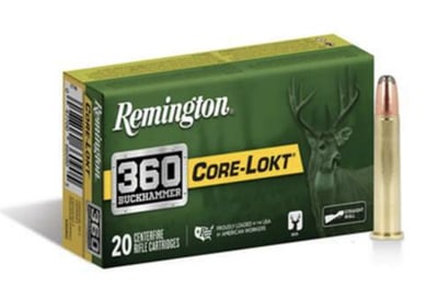 Remington 360 Buckhammer 200 gr Soft Point Core-Lokt (SPCL) 20 Rnd - $21.70