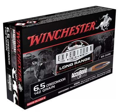 Winchester Expedition Big Game 6.5 Creedmoor 142gr Nosler Accubond Long Range 20rd - $29.99 (S/H $19.99 Firearms, $9.99 Accessories)