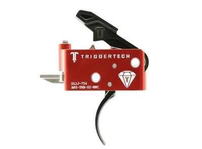 TriggerTech AR15 Diamond Curved Blk/Red Two Stage Trigger - $209.99