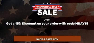 Huge Memorial Day savings - 15% off your order with code "MDAY15" (Free S/H over $99)