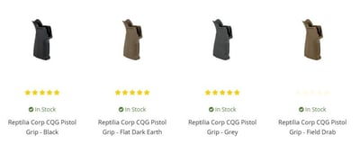 Reptilia Corp CQG Pistol Grip - Various colors available - $14.99