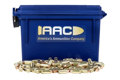 AAC .40 S&W Ammo 180 Grain RNFP 300rd With AAC Blue 30 Cal Ammo Can - $109.99 