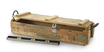 U.S. Military Surplus 105mm Howitzer Ordnance Hardwood Crate, Used - $31.49 (Free Shipping over $99)