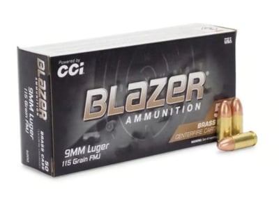 Blazer Brass 9mm 115gr FMJ Ammo 1000 Rounds - $280.24 w/code "5PTODAY"