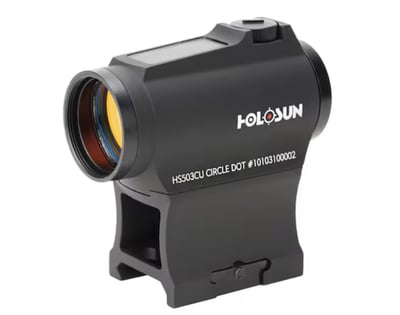 Holosun Paralow Red Dot 1x20mm 65 MOA Circle with 2 MOA Dot Picatinny-Style Low & Lower 1/3 Co-Witness Mounts Solar/Battery Powered - $179.99 + Free Shipping (Free Shipping on $100+ Orders)