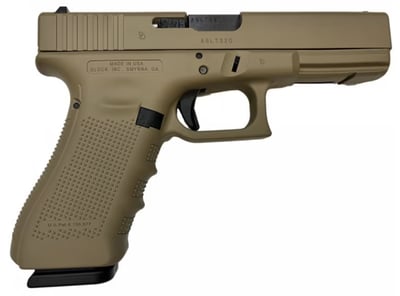 Glock 17 Gen 4 9x19mm 4.5" Barrel, (3) 17 Round Mags Coyote Tan Finish - $529.99 